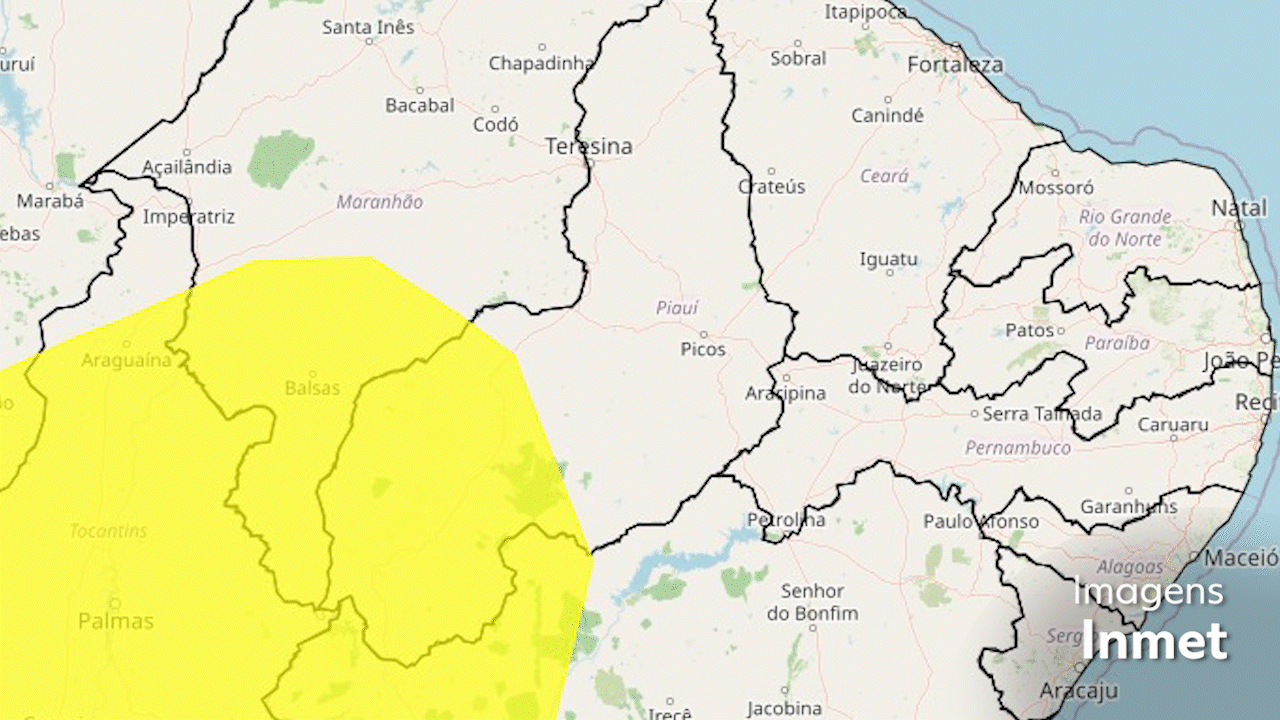 Baixa umidade avança pelo PI nos próximos dias, alerta Inmet; veja previsão e mapa da evolução da área