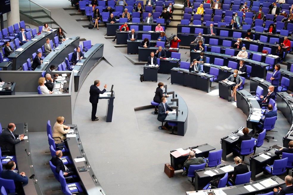 Câmara baixa do Parlamento da Alemanha, em Berlim, em foto de 7 de setembro — Foto: Michele Tantussi/Reuters