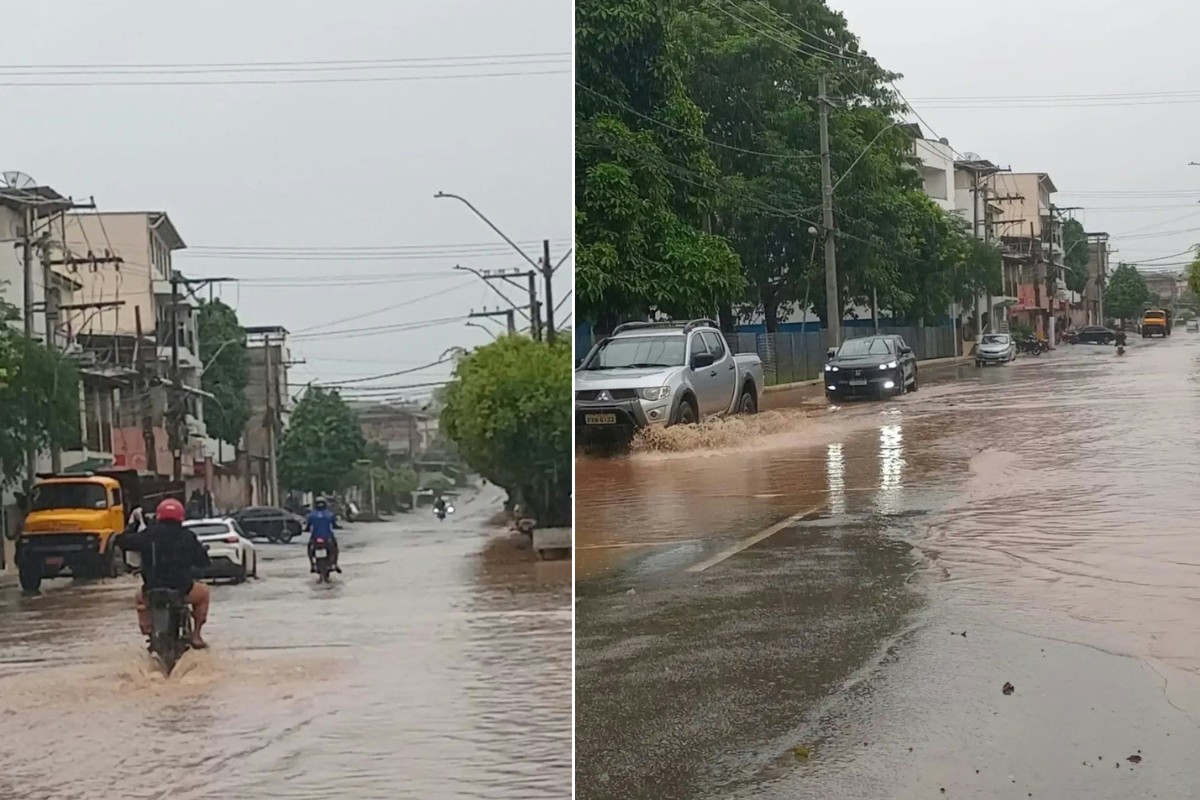 Chuva forte provoca alagamentos e deixa moradores ilhados em Santo Antônio de Pádua