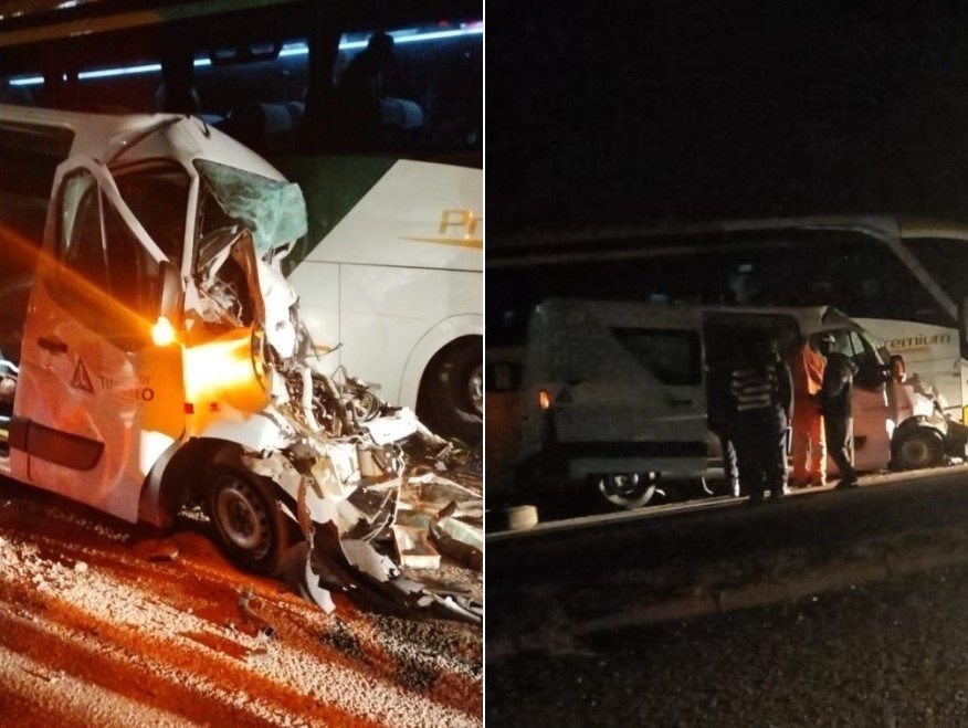 Acidente entre ônibus e van de secretaria de saúde deixa dois mortos na BR-381