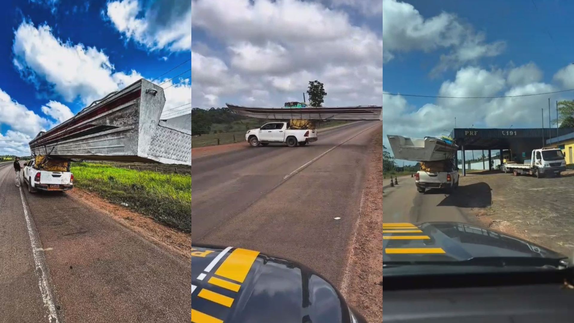 PRF flagra transporte irregular de embarcação na BR-156, em Oiapoque