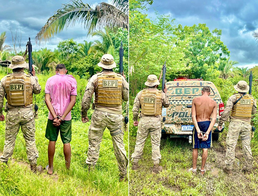 Dois suspeitos foram presos e relataram à polícia onde estavam os pertences das vítimas. — Foto: Divulgação/PM