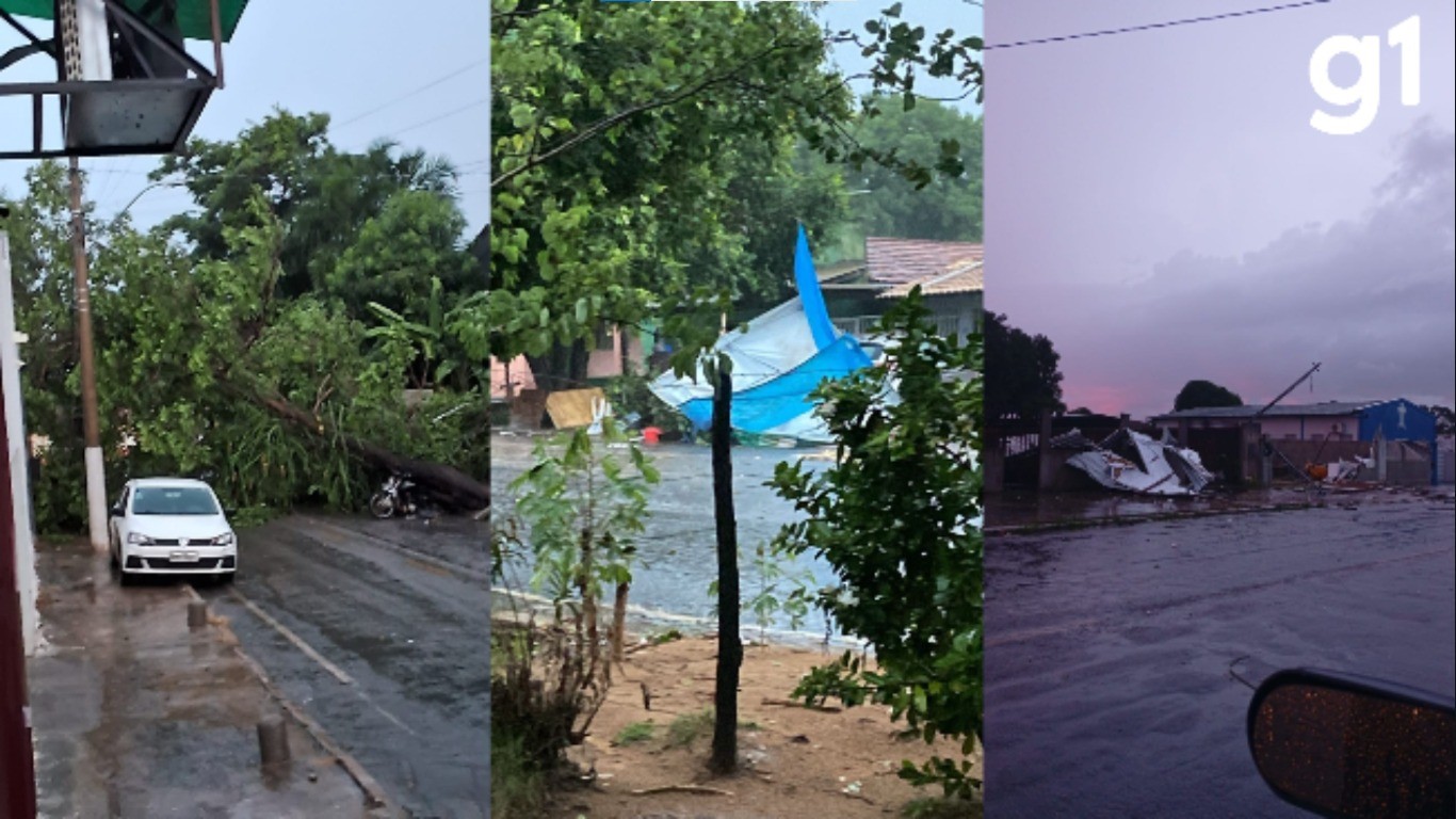 Temporal atinge município de MT e causa estragos em prédios públicos