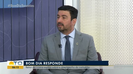 Reitor da Unitins comenta desempenho da instituição no Bom Dia Responde