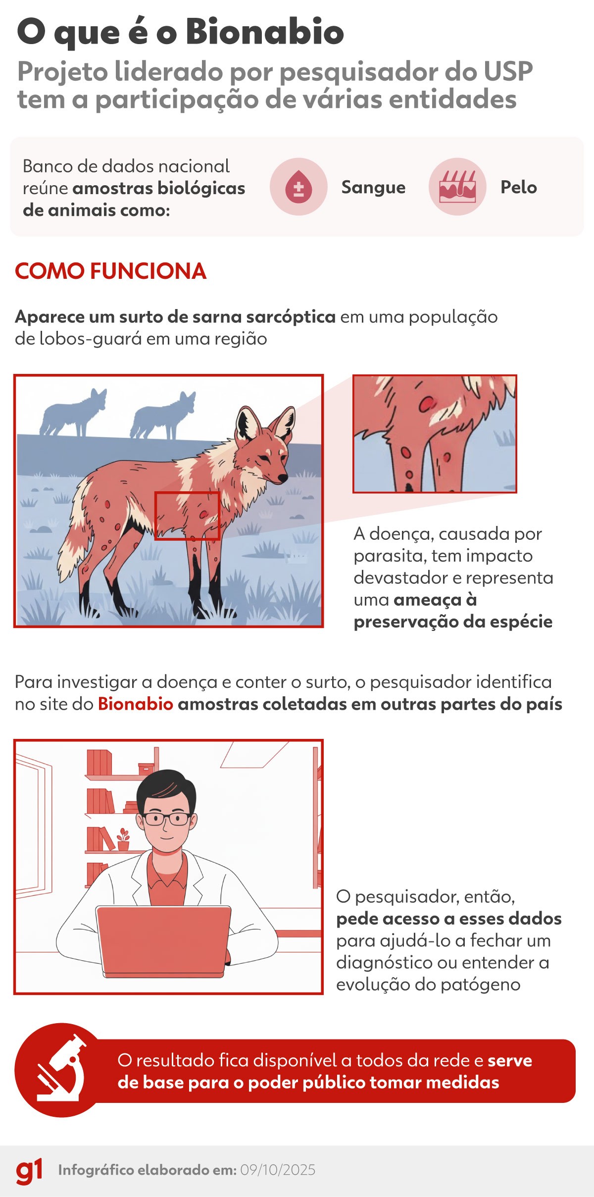 Brasil tem 1º banco de dados virtual nacional com amostras de animais para evitar surtos de doenças que afetam humanos