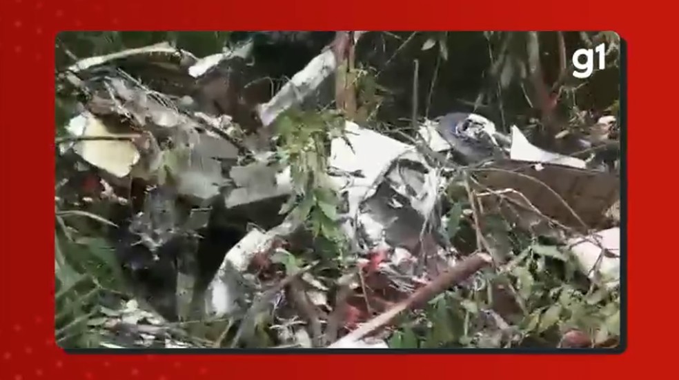 Destro&ccedil;os de avi&atilde;o que caiu em Manicor&eacute;, no Amazonas &mdash; Foto: Reprodu&ccedil;&atilde;o