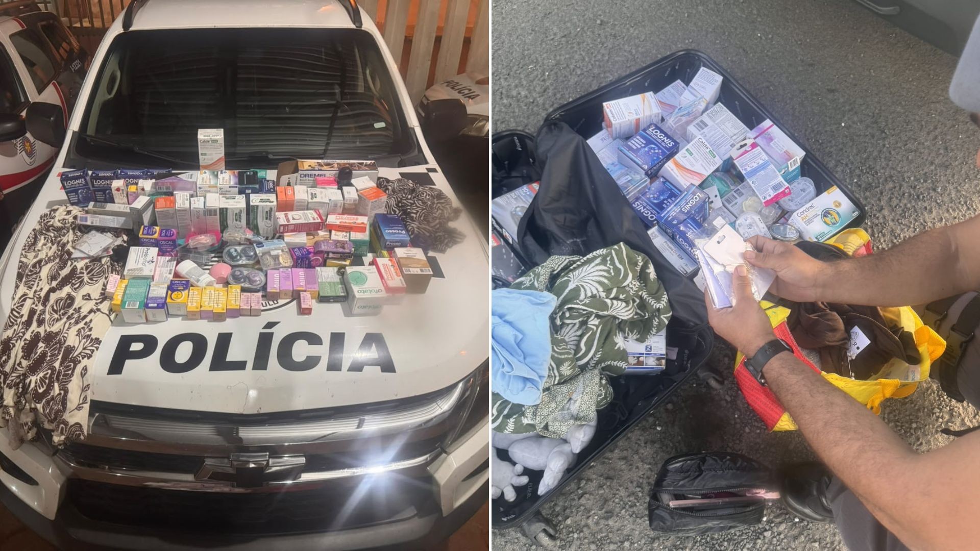 Trio é preso suspeito de furtar mais de R$ 21 mil em produtos de farmácias na região de Botucatu