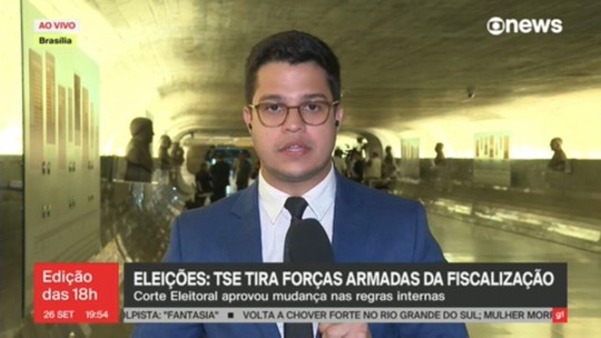 TSE exclui Forças Armadas da lista de entidades que fiscalizam as eleições - Programa: Jornal GloboNews edição das 18h 