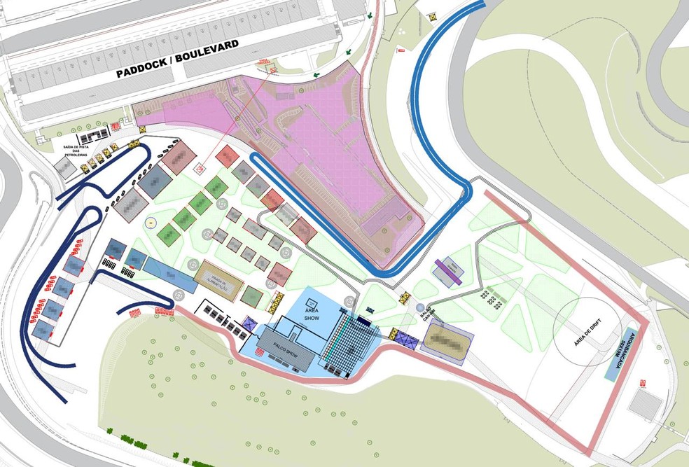 Mapeamento dos percursos do empresário no Autódromo de Interlagos. — Foto: Reprodução