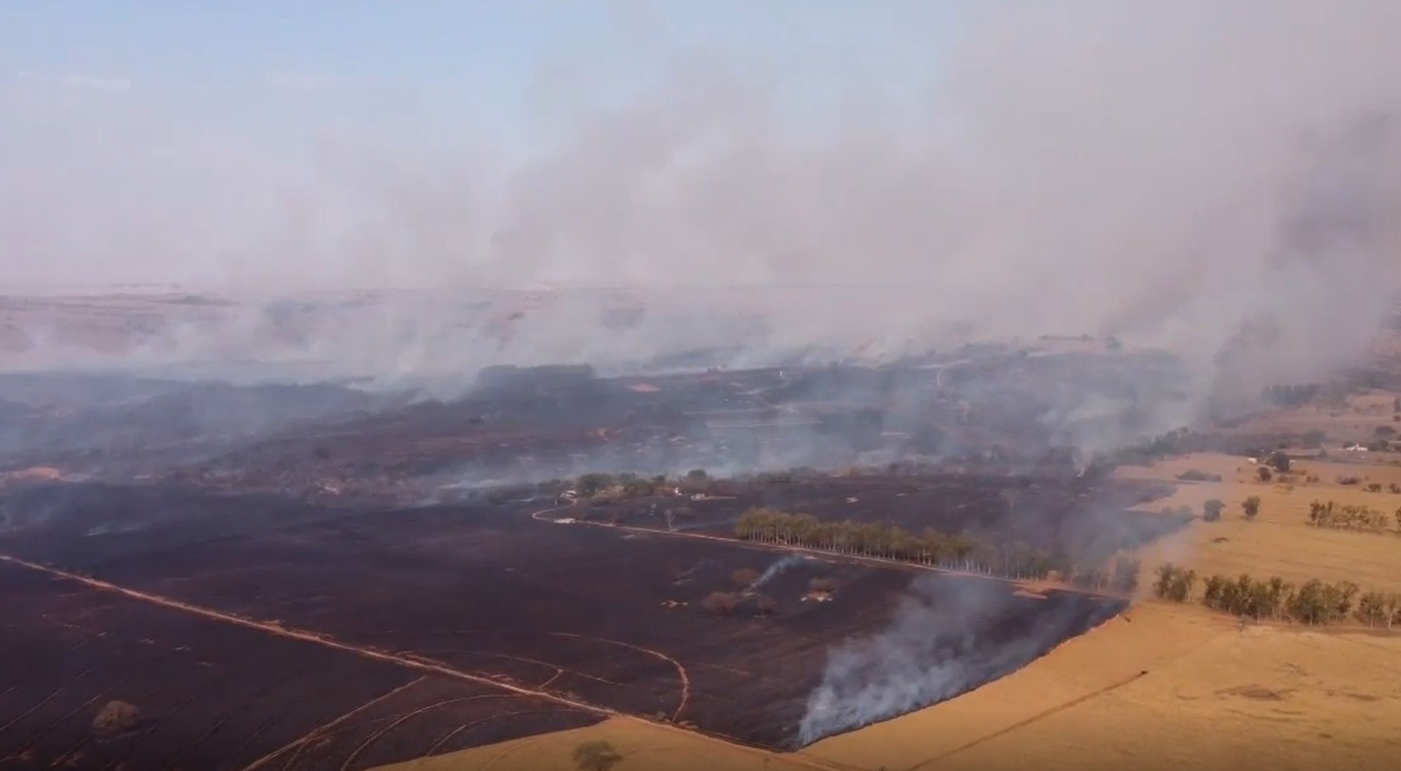 Incêndio em vegetação na Estrada Vicinal Aymoré mobiliza Corpo de ...