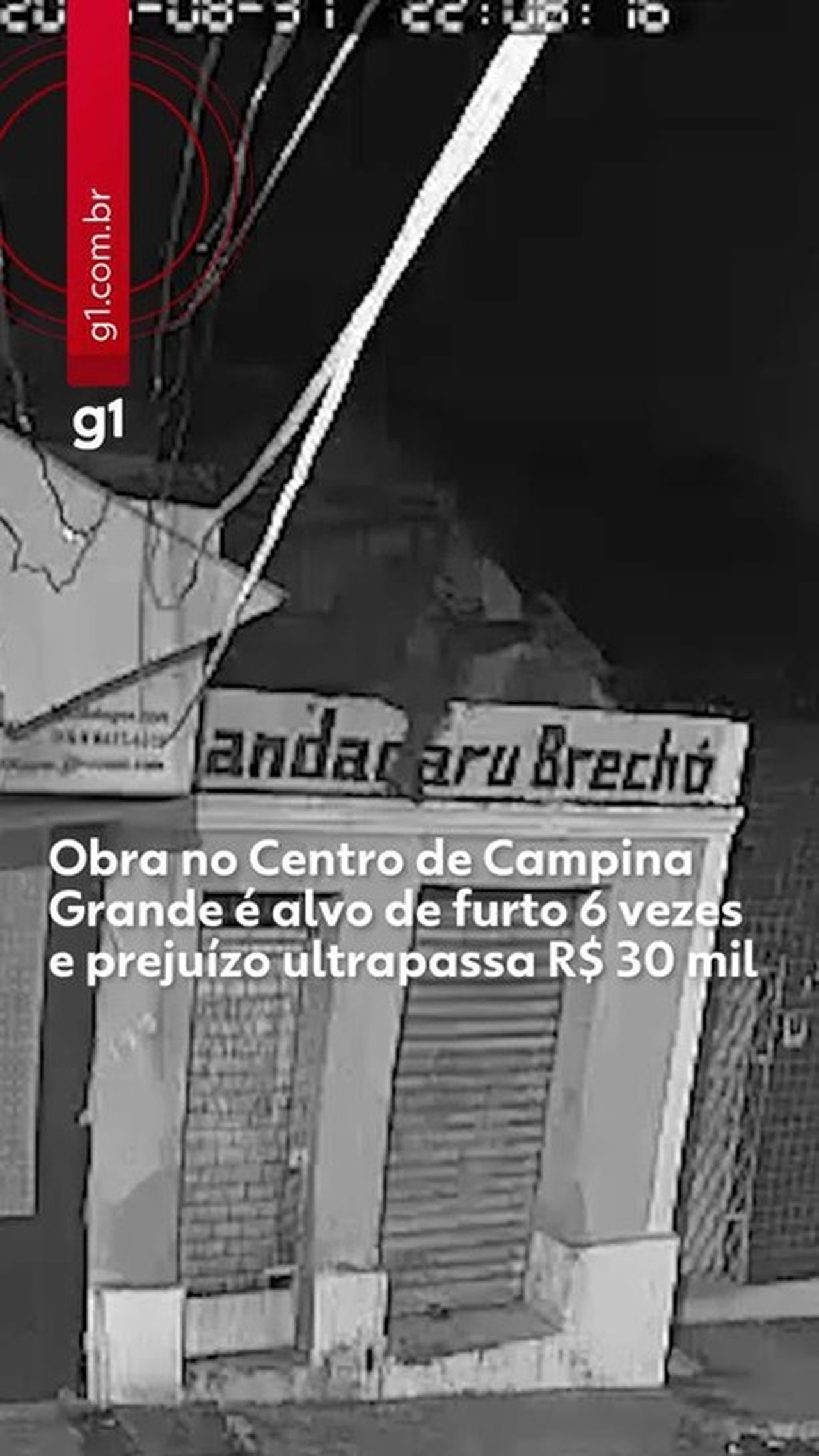 Obra em Campina Grande é alvo de furto seis vezes e prejuízo do proprietário ultrapassa R$ 30 mil