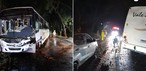 Vento forte derruba árvore sobre ônibus e bloqueia rodovia no Vale do Rio Pardo — Foto: Divulgação/Corpo de Bombeiros