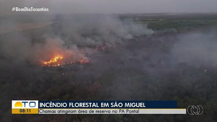 Município de São Miguel enfrenta incêndio florestal