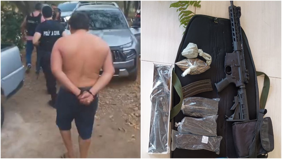 Homem suspeito de fornecer armas e drogas para facção criminosa na Paraíba é preso em Iguatu, no Ceará. — Foto: Reprodução