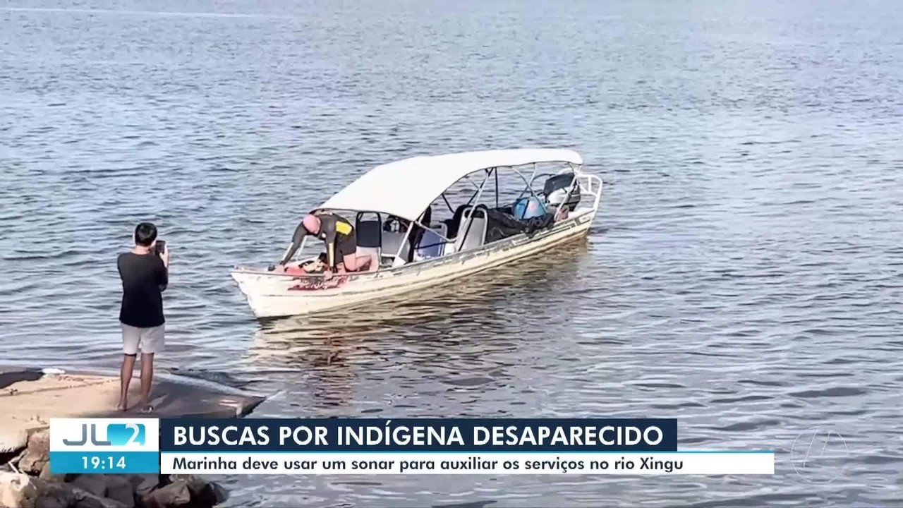 Marinha usa sonar nas buscas por adolescente indígena desaparecido em naufrágio no rio Xingu, no Pará