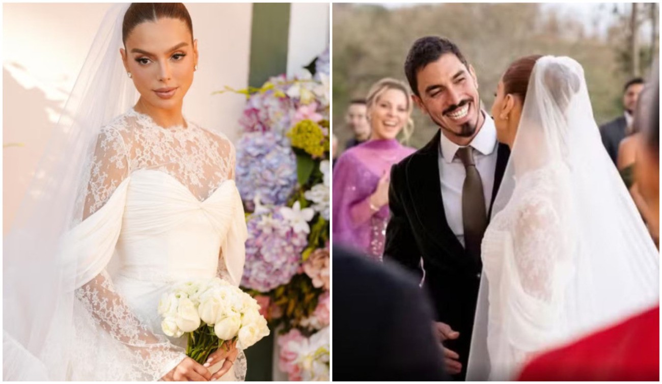 Casamento da atriz Giovanna Lancellotti e Gabriel David reúne famosos no interior de SP; FOTOS