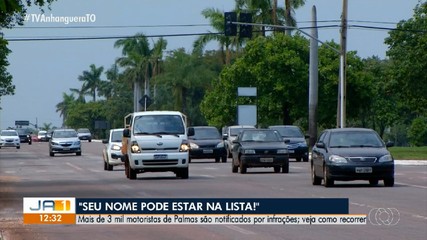 Mais de 3 mil motoristas são notificados por infrações em Palmas; saiba como recorrer