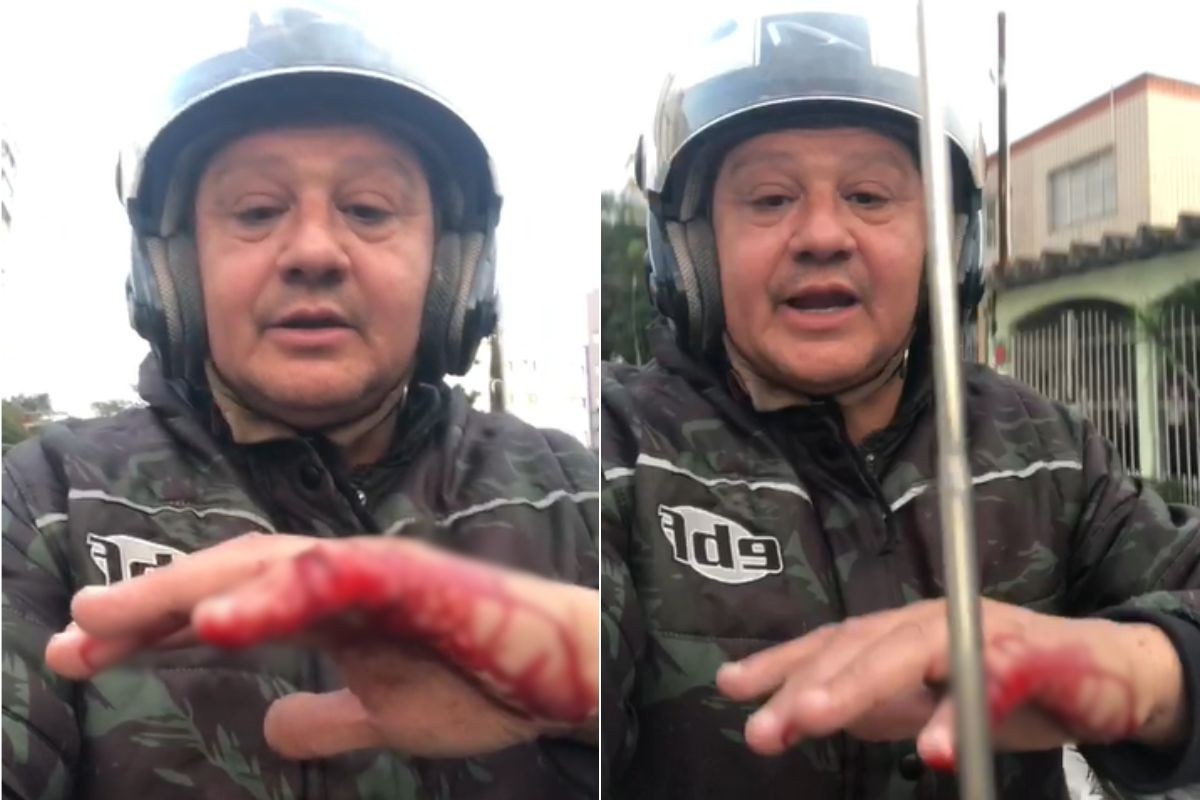 Motociclista corta dedo ao escapar de linha de pipa com cerol na Imigrantes: 'Nasci de novo'; VÍDEO 