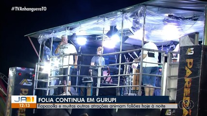 Folia de carnaval continua em Gurupi