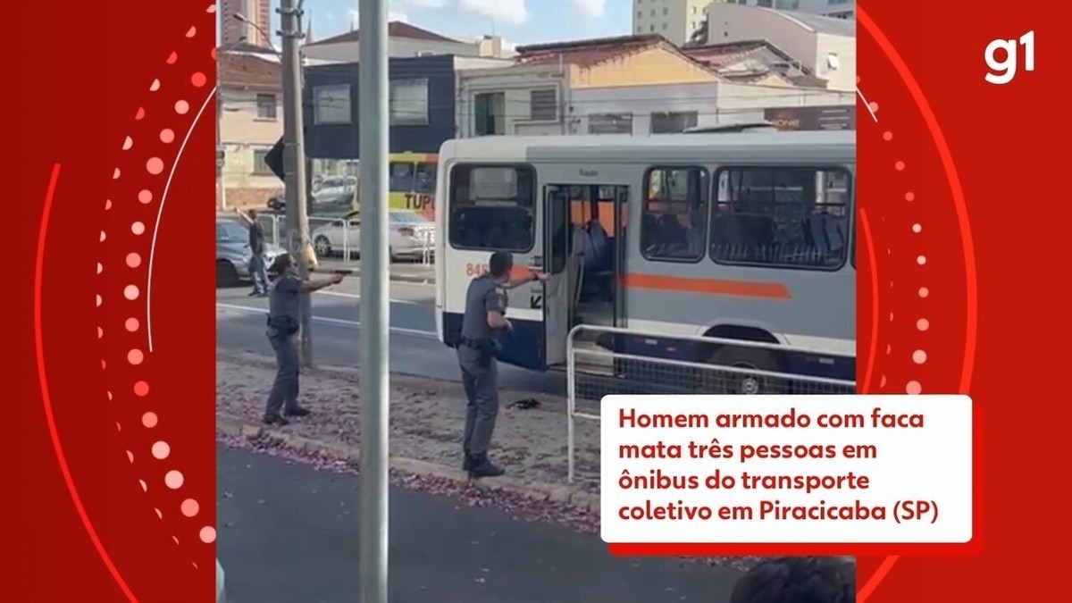 Ataque em ônibus deixa três pessoas mortas em avenida de Piracicaba