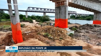 Estrutura que restou da ponte JK será demolida neste domingo (2)