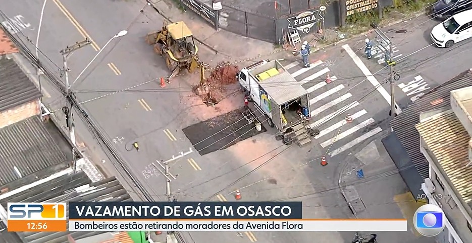 Após vazamento de gás, cerca de 30 casas são esvaziadas e avenida de Osasco, na Grande SP, é interditada