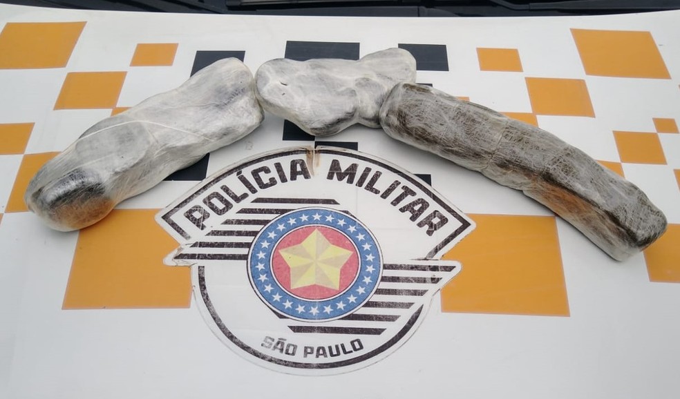 Jovem de 19 anos é presa dentro de ônibus com mais de 2,5kg de drogas derivadas da maconha com alto teor de THC — Foto: Polícia Militar Rodoviária