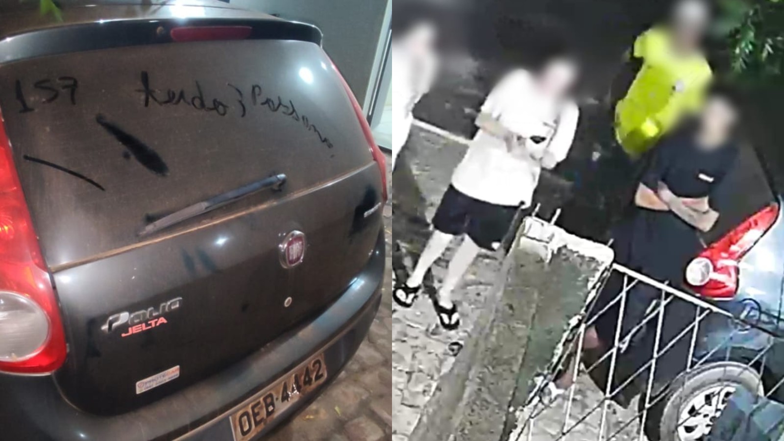 Grupo ameaça PM e escreve mensagem com referência a facção em carro de policial no PI; jovem é preso