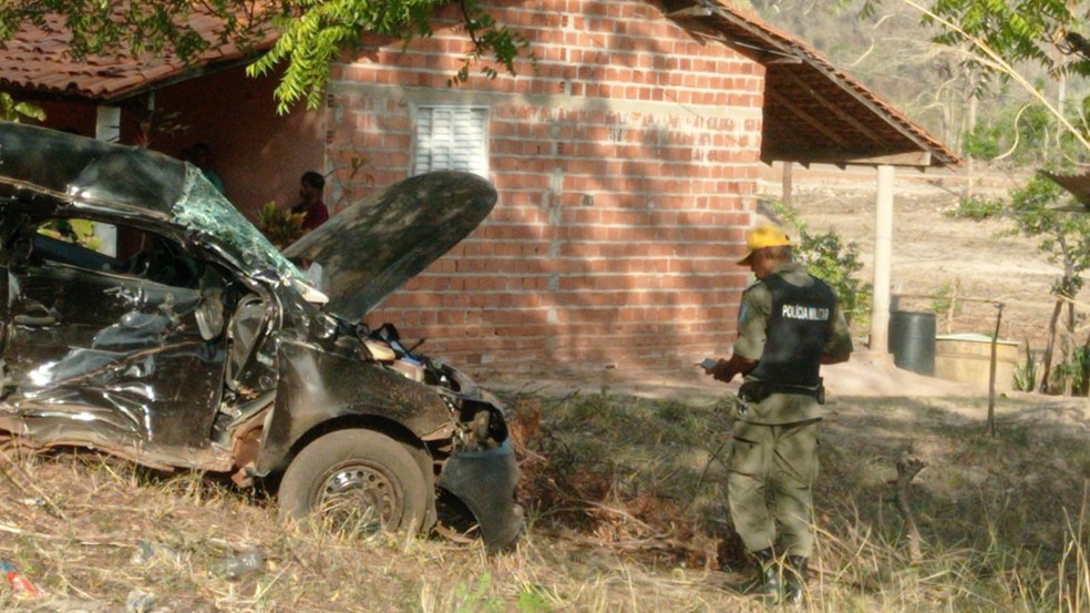 Trágico acidente registrado na PI-113, em José de Freitas-PI (Foto: Reprodução)
