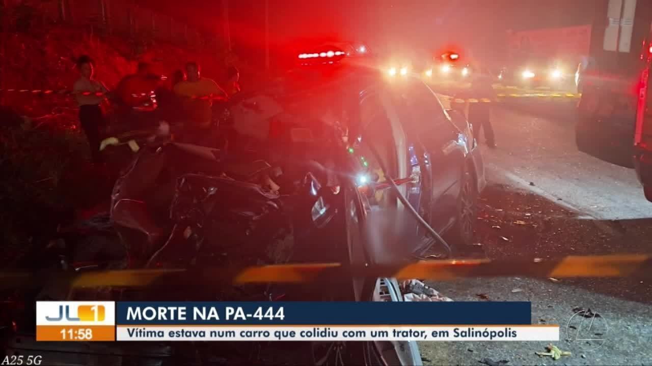 Homem morre após carro colidir com trator em estrada de Salinópolis, no PA