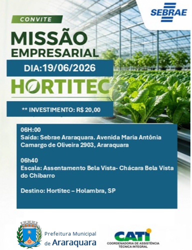 Secretaria de Agricultura abre inscrições para vagas aos produtores rurais que desejam visitar a feira