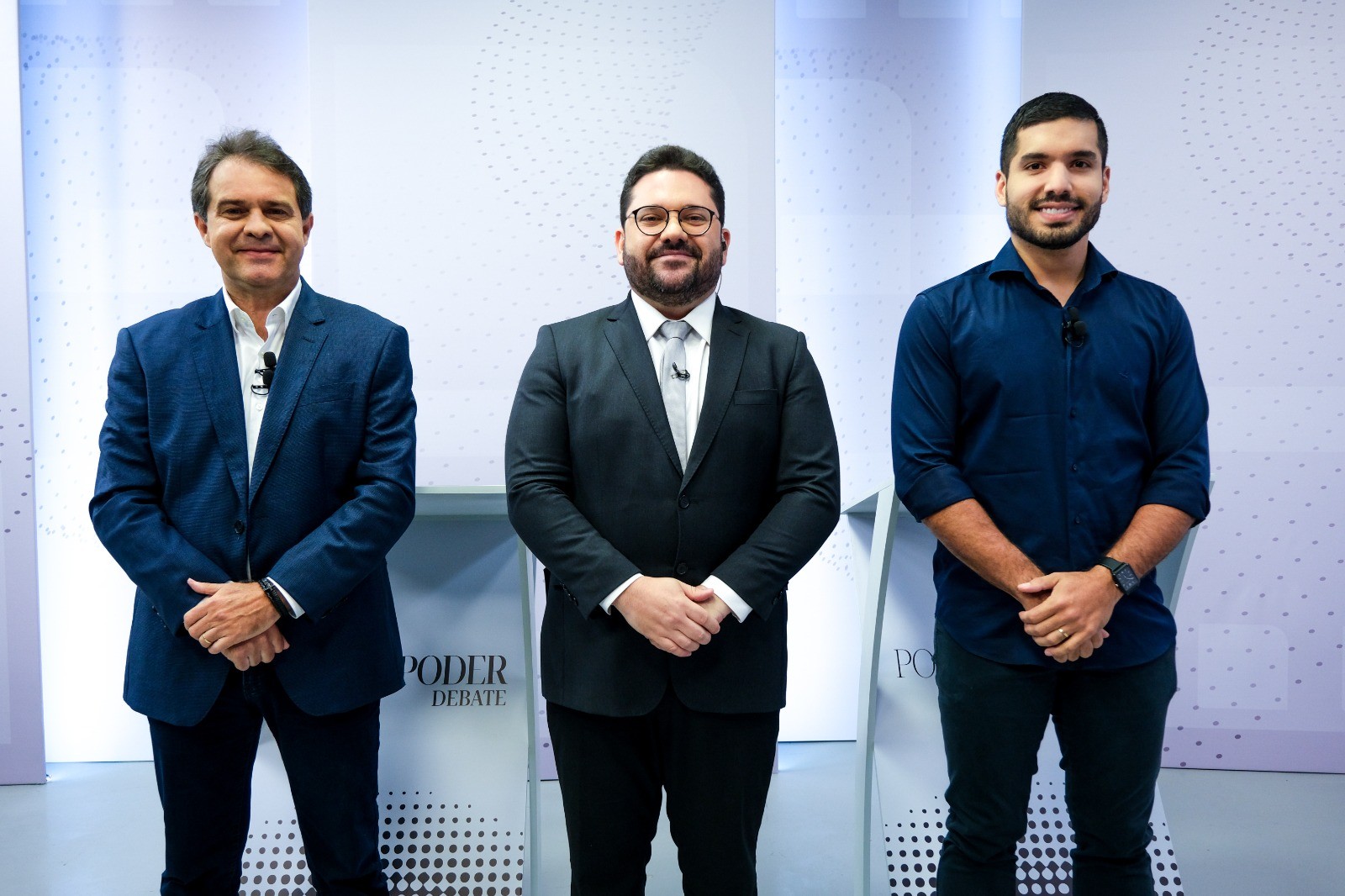 André Fernandes e Evandro Leitão, candidatos à Prefeitura de Fortaleza, participam de debate nesta quarta