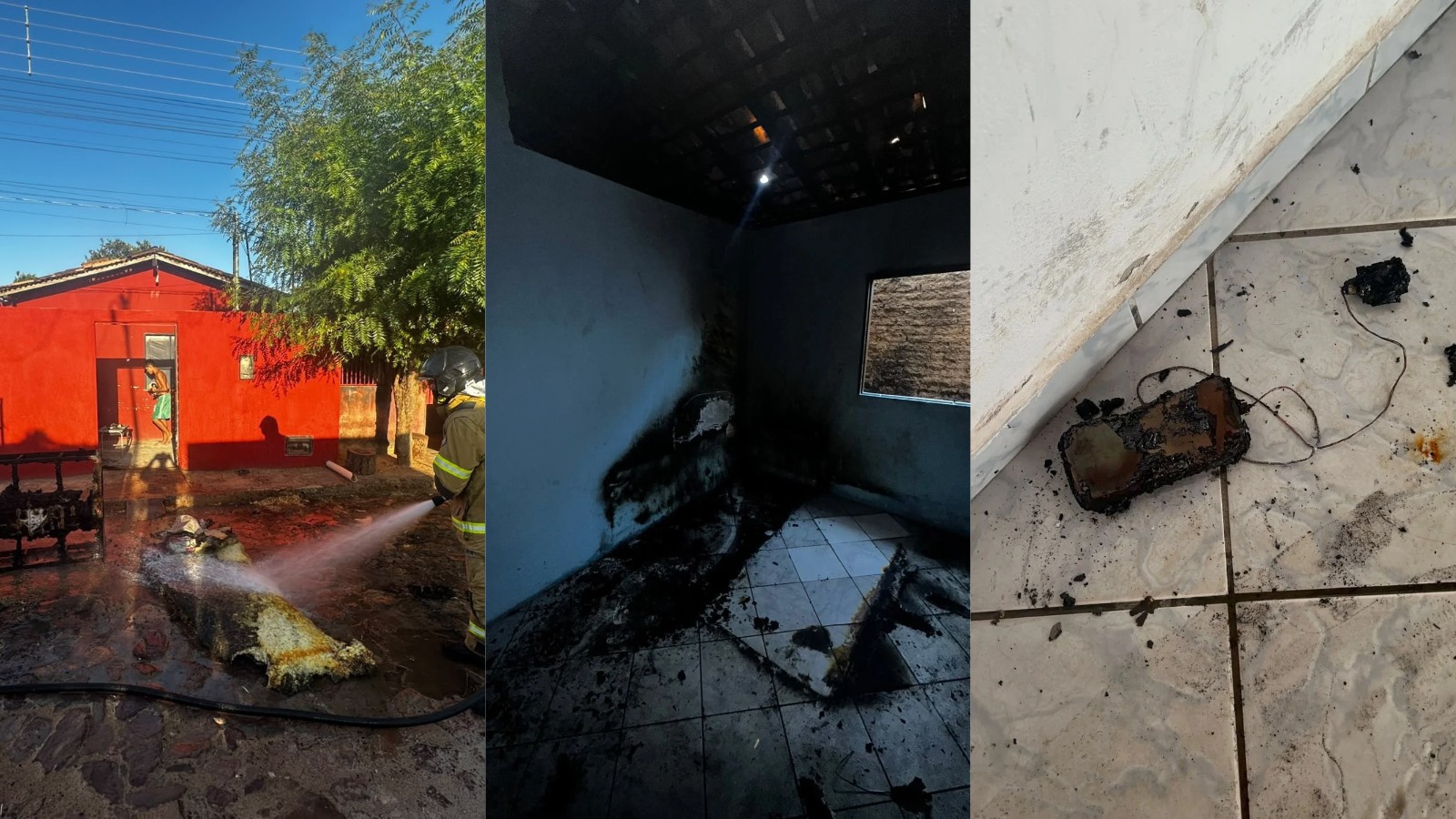 Incêndio destrói móveis e celular em casa no Norte do Piauí; fogo teria iniciado em ventilador