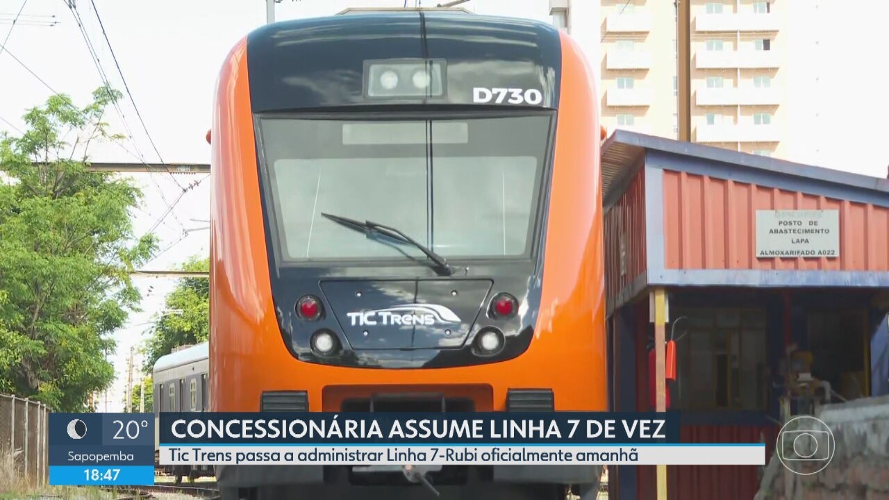 Concessionária TIC Trens assume operação da Linha 7-Rubi nesta quarta-feira em SP 