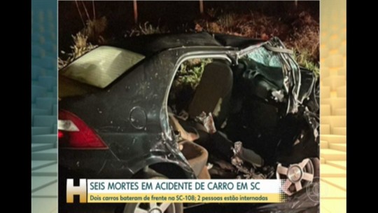 Seis pessoas morreram em um acidente em Santa Catarina - Programa: Jornal Hoje 