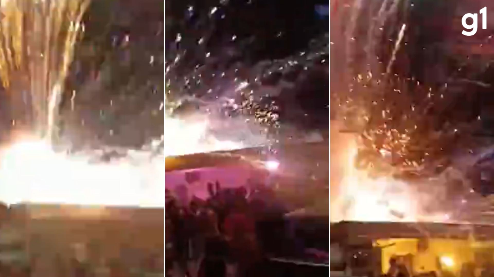 VÍDEO: Fogos de artifício atingem público durante evento de abertura da programação de Natal em Estação; há feridos