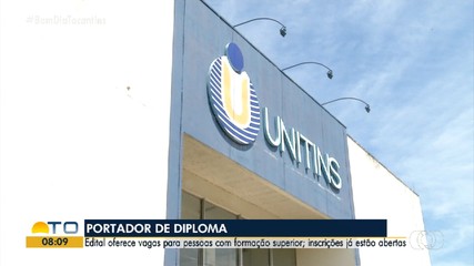 Unitins abre inscrições de cursos para portadores de diploma em vagas remanescentes