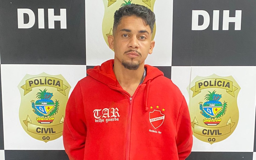 Marcelo Junior Bastos Santos, suspeito de matar cuidadora de idosos Cintia Ribeiro, em Goiânia — Foto: Divulgação/Polícia Civil