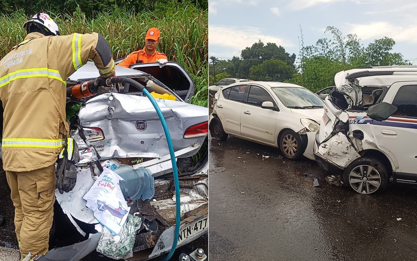 Acidente entre 13 veículos deixa seis feridos em rodovia na Bahia