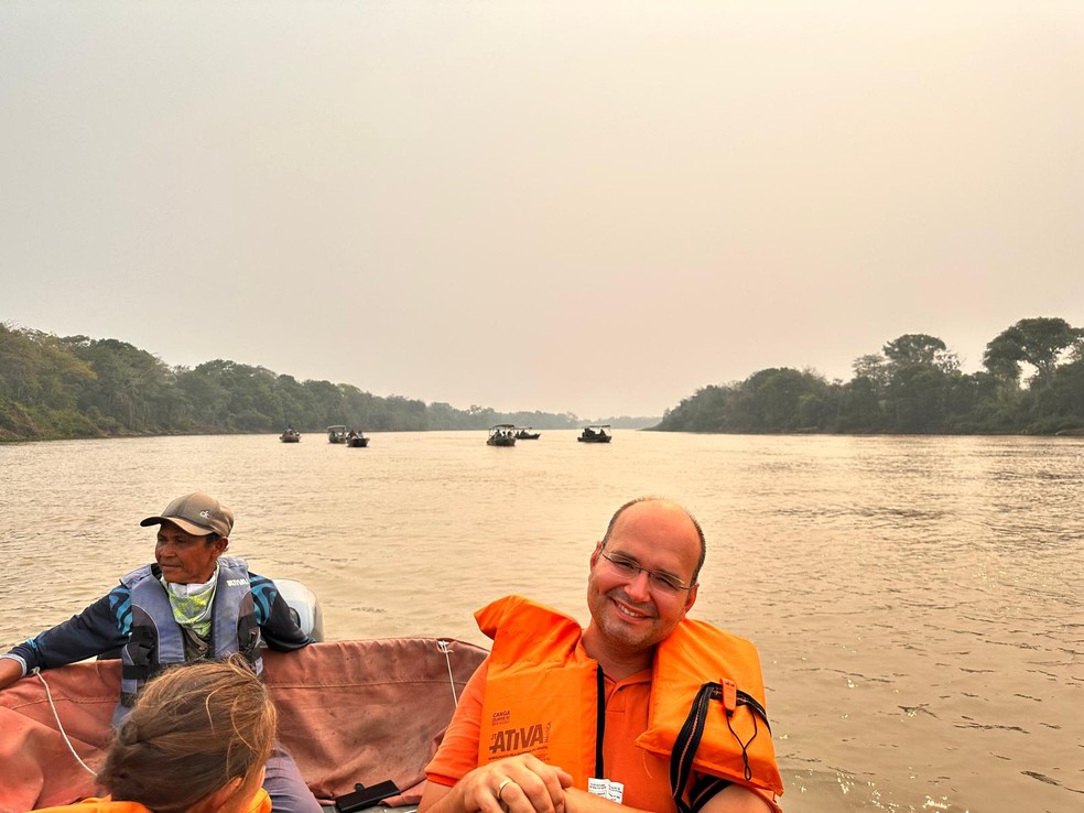 A família visitou o Pantanal de MT  — Foto: Hendrik Seigwasser/ Arquivo pessoal