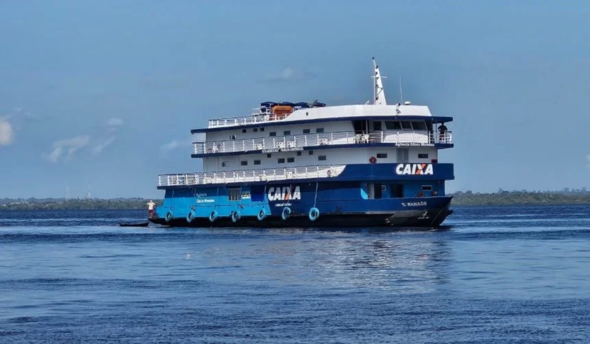 Agência-Barco da Caixa vai atender oito cidades do Amazonas em maio; confira o cronograma