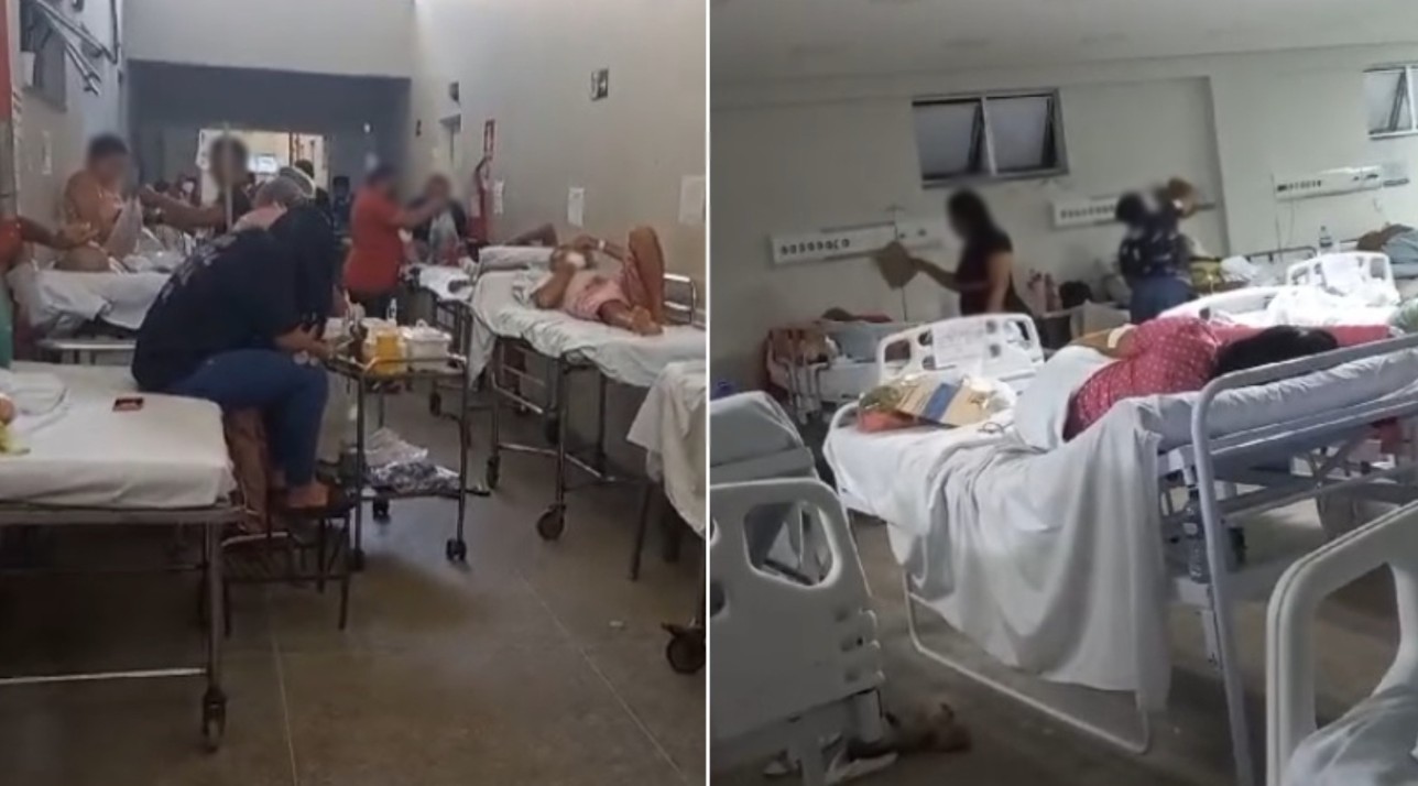 Pacientes filmam corredores lotados no Frotinha da Parangaba