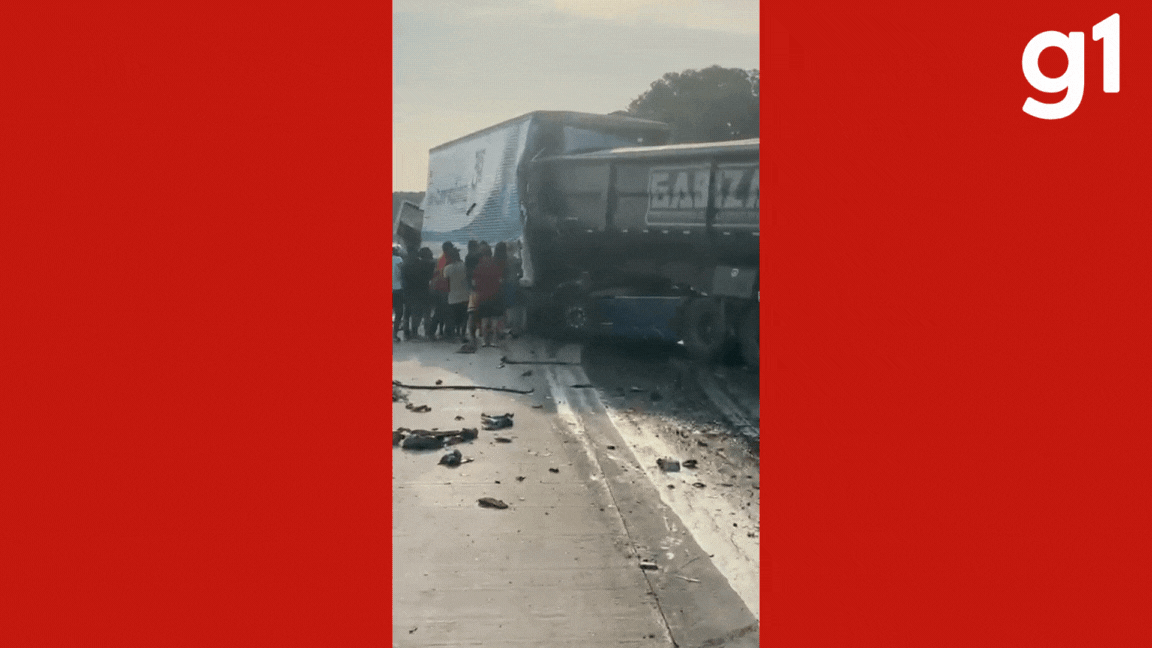 Acidente com três carretas deixa um morto, dois feridos e interdita BR-364 em MT
