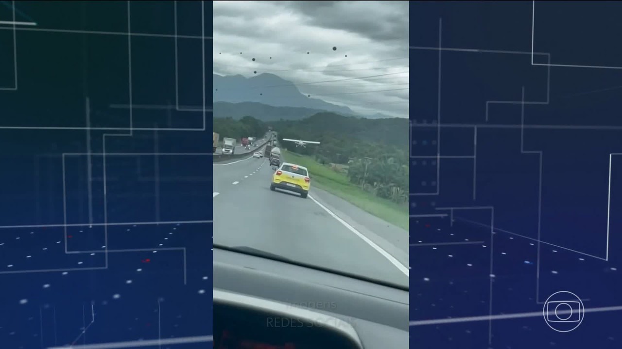 Avião monomotor pousa em estrada de Santa Catarina