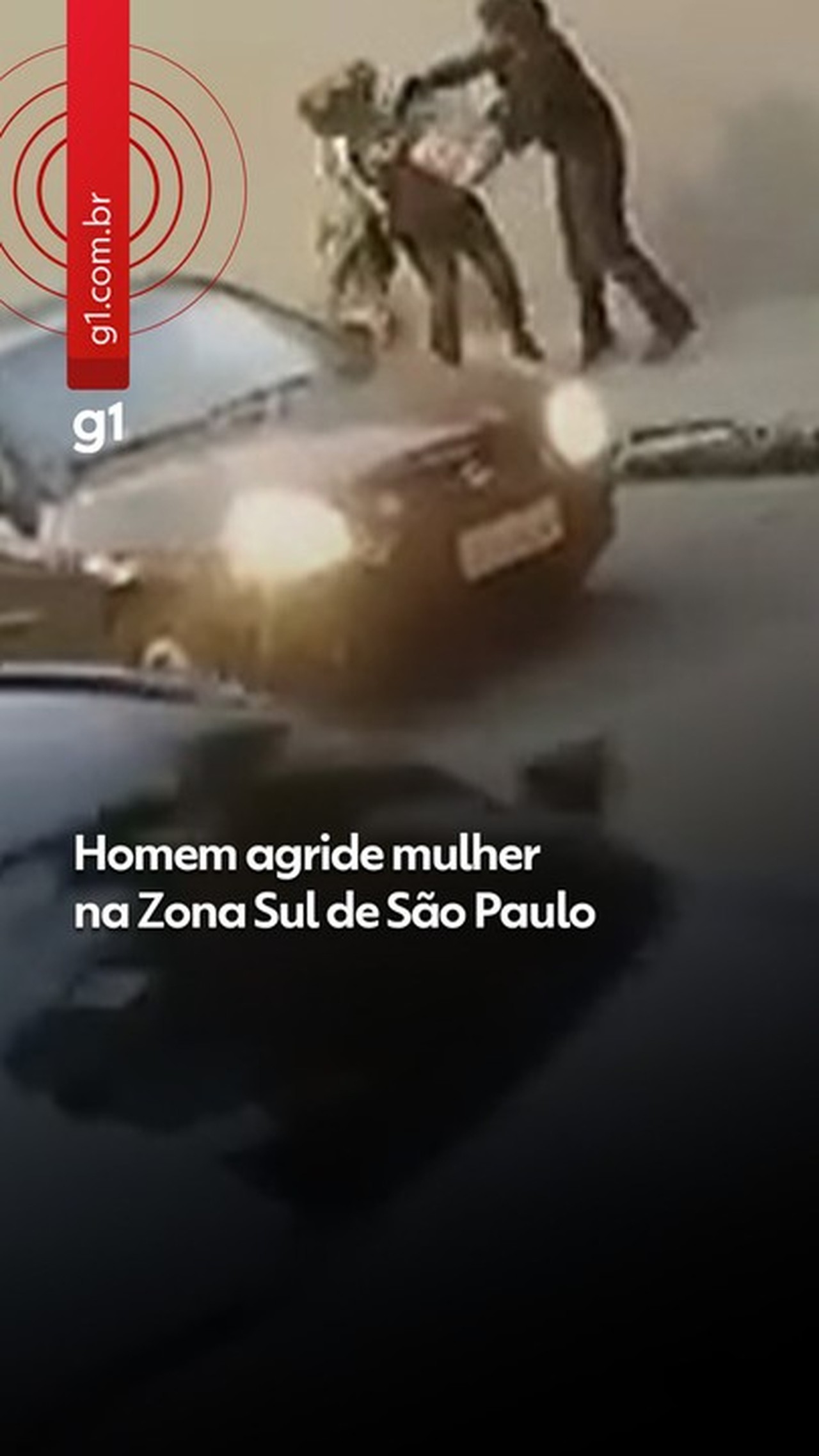 Polícia tenta identificar homem que agrediu uma mulher em rua da Zona Sul