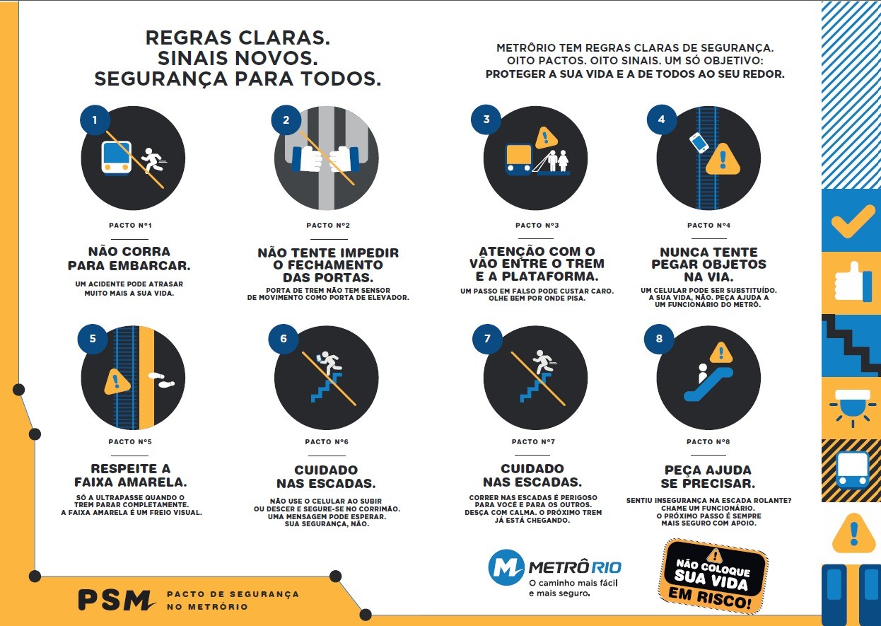 Fones, celulares, calçados: veja o que fazer quando um item cair nos trilhos do Metrô Rio