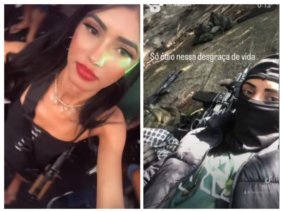Bianca Duarte Franco, de 24 anos, apontada como 'RH do CV' se orgulhava de ser 'bandida' nas redes — Foto: Reprodução redes sociais