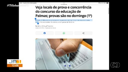 Veja locais de prova e concorrência do concurso da educação de Palmas