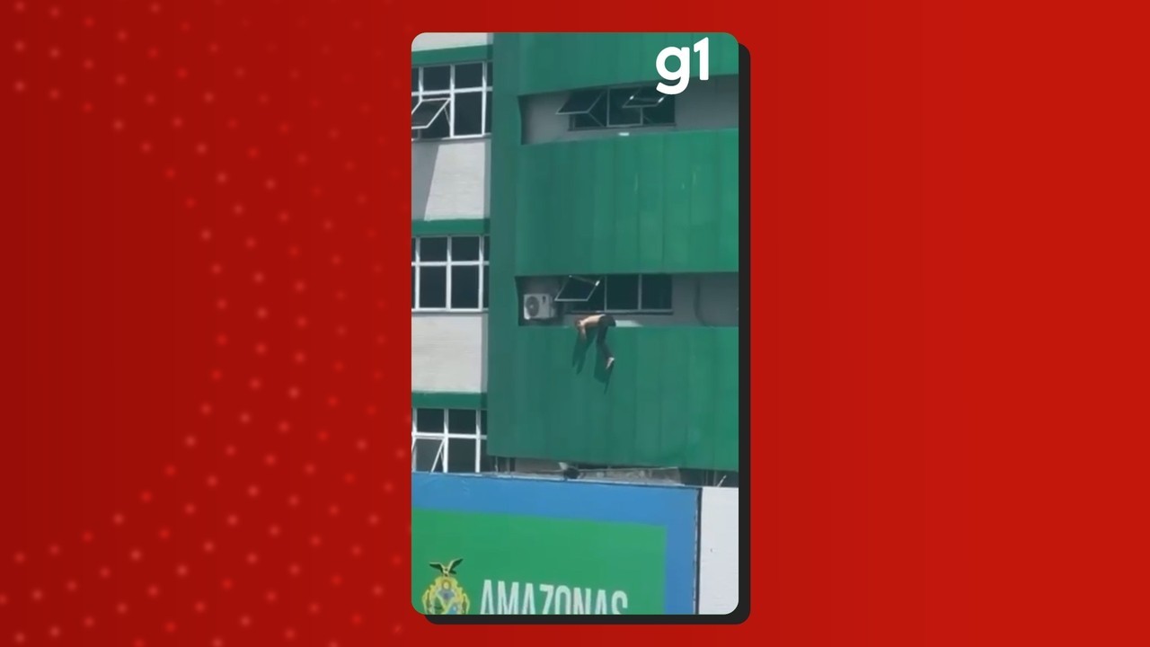 VÍDEO: Paciente é filmado deitado na sacada do Hospital 28 de Agosto em Manaus
