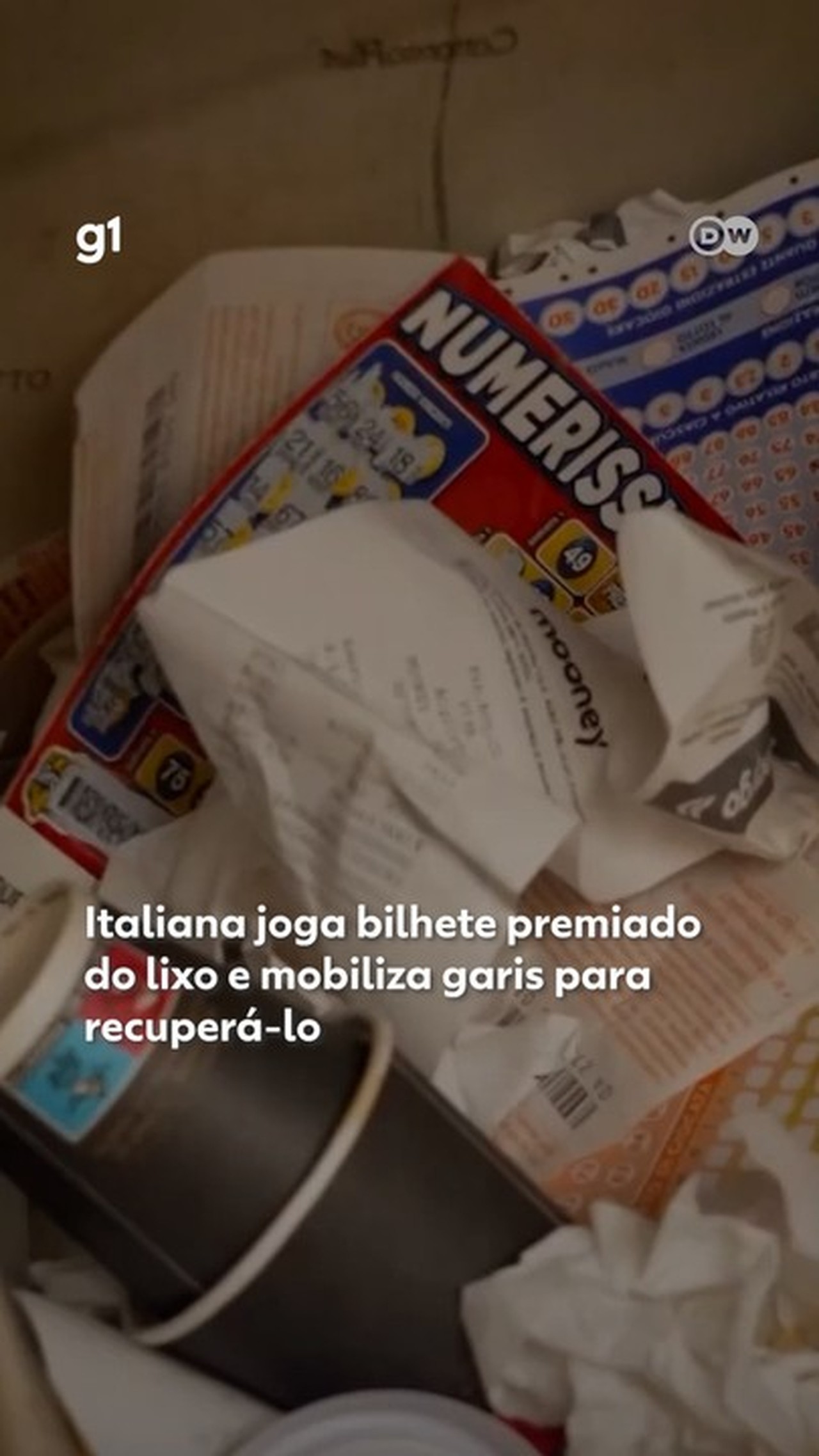 1 milhão de euros no lixo: italiana descarta bilhete premiado de loteria por engano
